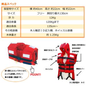 津波・水害対策用 防災頭巾付き救命胴衣「A-5...の詳細画像4