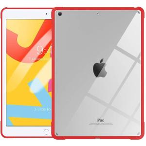 iPad 10.2インチ 第7世代 対応 ケース エッジバンパー クリア レッド 衝撃吸収 カバー Apple アップル アイパッド ポイント消化｜smart-park