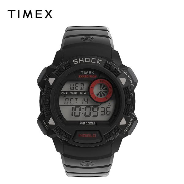 TIMEX タイメックス メンズ 腕時計 クォーツ 45mm クロノグラフ ブラック T49977 ...