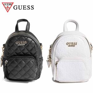 美品 GUESS ゲス バックパック キルティングフェイクレザー ブラック GUESS ショルダーバッグ バッグ GUESS/ゲス フェイクレザー