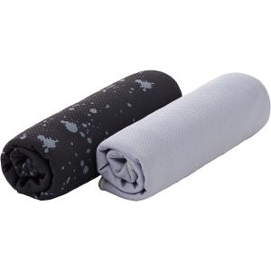 即納 冷感 タオル 熱中症対策 UVカット ひんやり クール 冷却 スプラッシュ/グレー 2色セット...