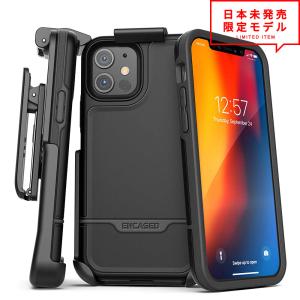 iPhone 12/12Pro/12ProMax/12mini ケース カバー ベルトクリップ付き Rebel Armor ブラック スタンド機能 衝撃吸収 ミリタリーグレード