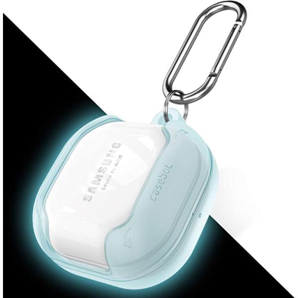 Galaxy ギャラクシー バッズ ケース 耐衝撃 落下防止 収納ケース ブルー シリコン Buds...