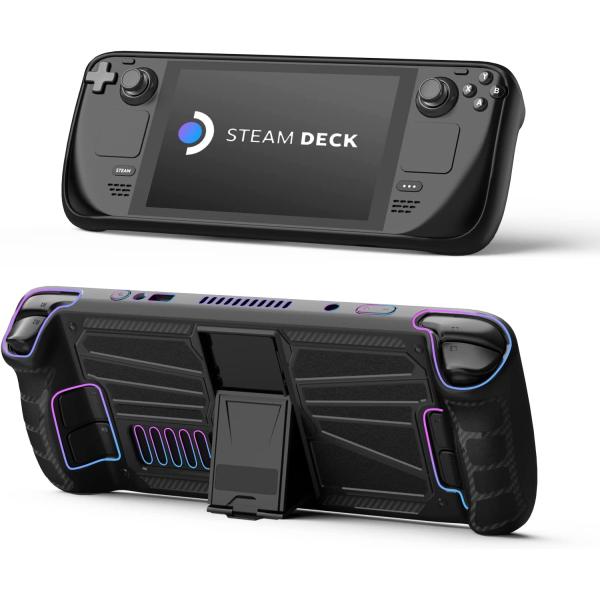 スチームデッキ Stream Deck ケース カバー ブラック色 TPU 衝撃吸収 保護カバー 傷...