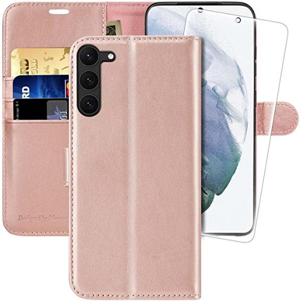 Galaxy S23 / S23Ultra ギャラクシー 手帳型ケース ピンクゴールド フェイクレザ...