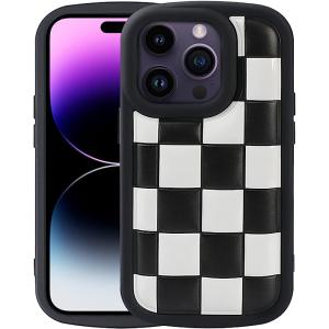 iPhone14シリーズ 3D パファーデザイン カメラレンズ保護 ソフト TPU ブラックホワイト...