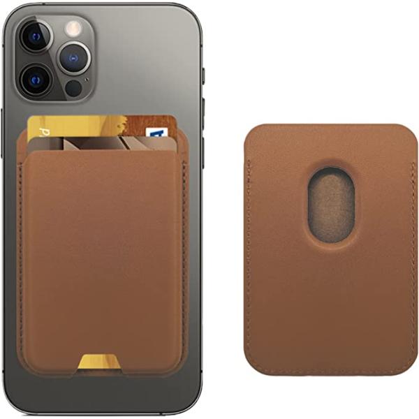 マグセーフ カード ウォレット 財布 カード収納 MagSafe ブラウン カード3枚収納 iPho...