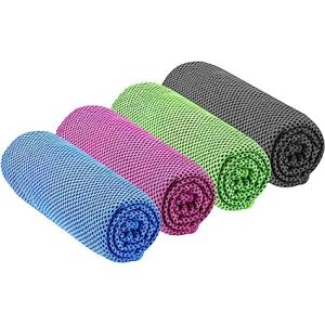 即納 冷感 タオル 熱中症対策 UVカット ひんやり クール 冷却 ブルー/ピンク/グリーン/ダーク...