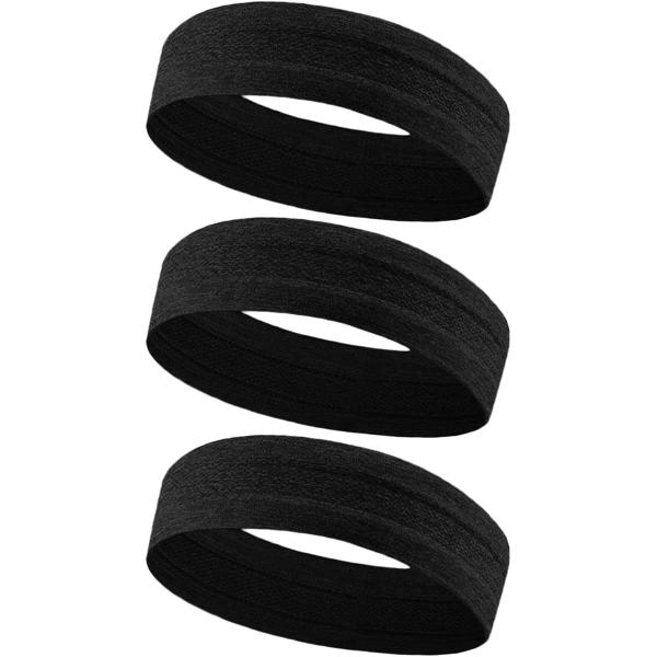 即納 ヘアバンド ターバン ブラック 3セット ナイロン ヘッドバンド カジュアル 通気性 洗顔 ワ...