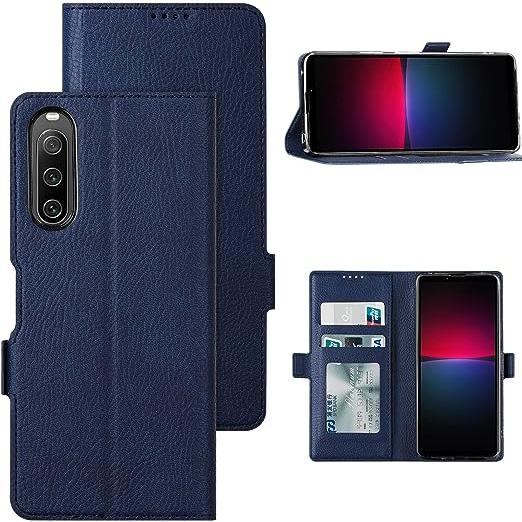 即納 ソニー エクスペリア 手帳型 ケース ブルー SONY Xperia 10 V SO-52D/...