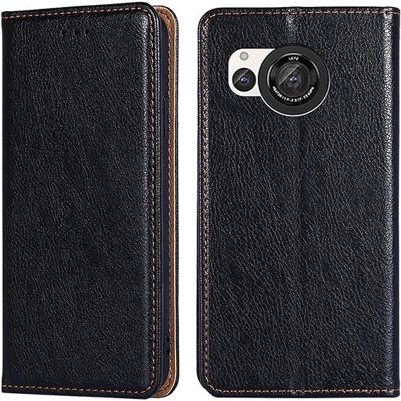 即納 AQUOS R8 / R8Pro スマホケース 手帳型 ブラック カード収納 RFID 全面保...