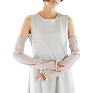 即納 冷感 アームカバー 熱中症対策 UVカット ひんやり クール 冷却 ミルクティー 2枚セット ...