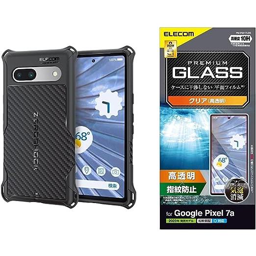 即納 Google Pixel 7a スマホケース ブラック 米軍MIL規格 エアークッション カメ...