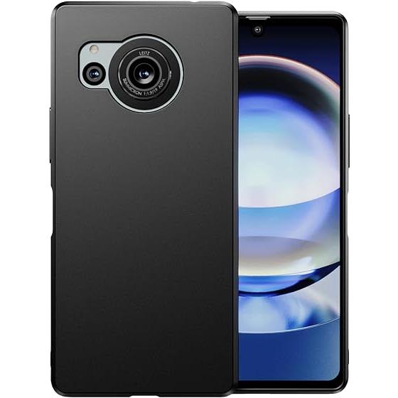 即納 AQUOS R8 / R8Pro スマホケース マットブラック スリム ソフト TPU ストラ...