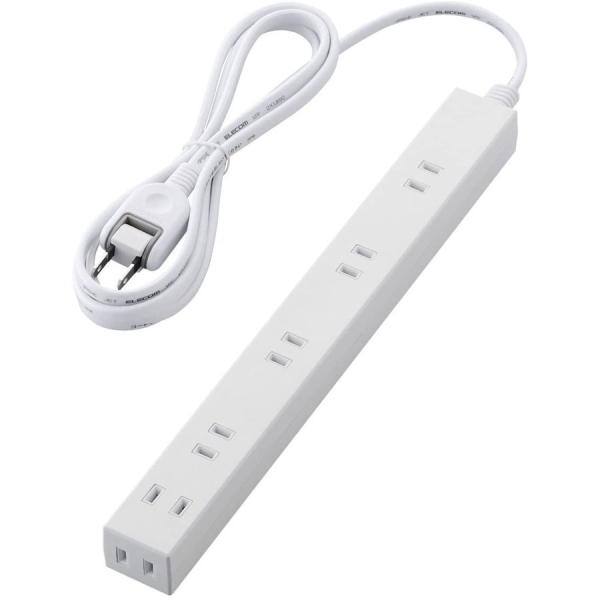 即納 電源タップ ACアダプタ 延長コード 6個口 / 3m / ホワイト ELECOM エレコム ...