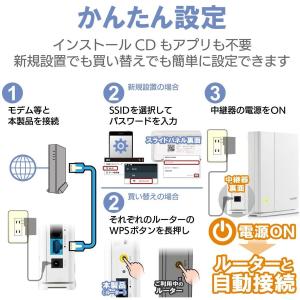 即納 WiFiルーター 無線 LAN 親機+中...の詳細画像1