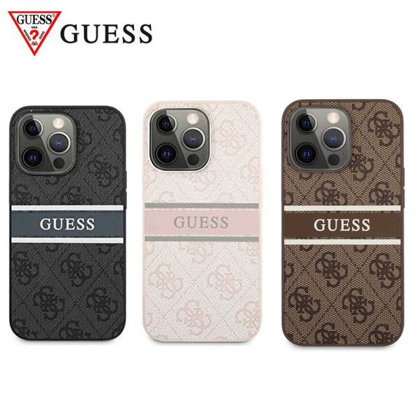 GUESS ゲス iPhone13/13Pro/13ProMax ケース グレー/ピンク/ブラウン ...