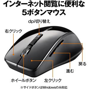 即納 ワイヤレスマウス 無線 マウス 小型 薄...の詳細画像5