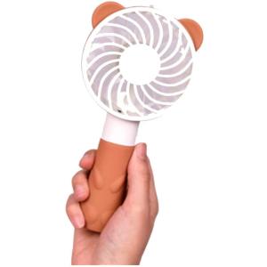 即納 ハンディファン 手持ち扇風機 携帯扇風機 USB充電式｜アニマルフレーム ブラウン 手持ち扇風...