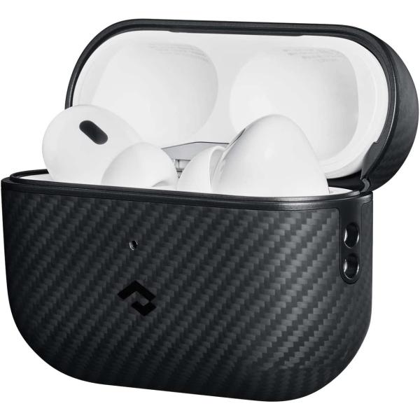 即納 AirPods Pro 第2世代 エアーポッズ プロ 対応 カーボン デザイン ブラック アラ...