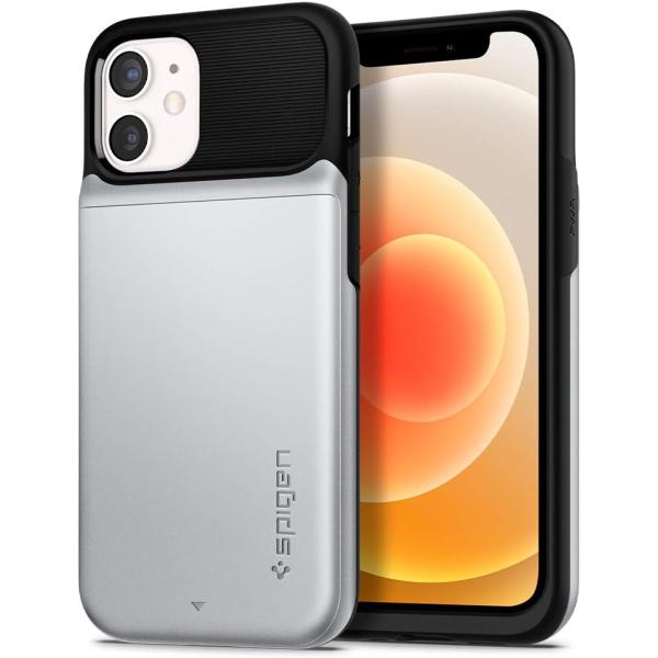 即納 Spigen シュピゲン iPhone 12mini ケース カバー スリムアーマー /シルバ...