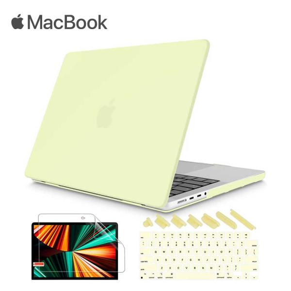 MacBook Pro 14/16 インチ 2021 ケース カバー マット イエロー Apple ...