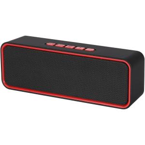無線 ワイヤレス スピーカー Bluetooth ブラック/レッド MicroSDカード/AUX U...