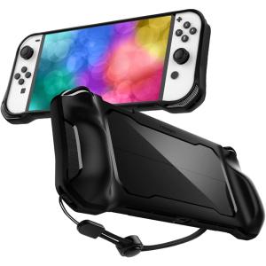 即納 任天堂 スウィッチ Nintendo Switch 有機ELモデル対応 ケース カバー 衝撃吸収 保護カバー あつ森 衝撃吸収 滑り止め 専用保護カバー 親指キャップ