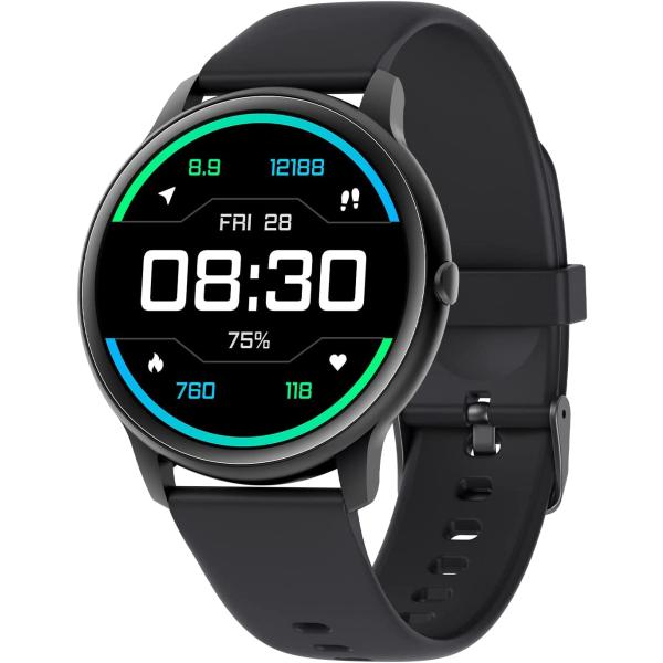 即納 iPhone Android 対応 スマートウォッチ メンズ レディース 腕時計 ブラック ア...