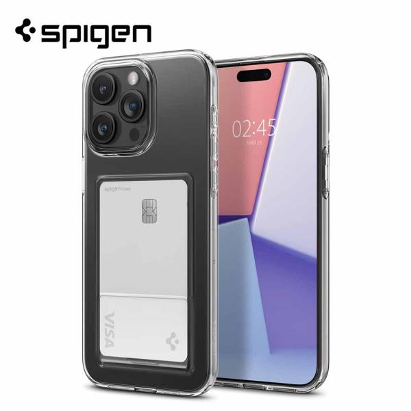 Spigen シュピゲン クリスタルスロット クリスタルクリア カード1枚収納 iPhone16/1...