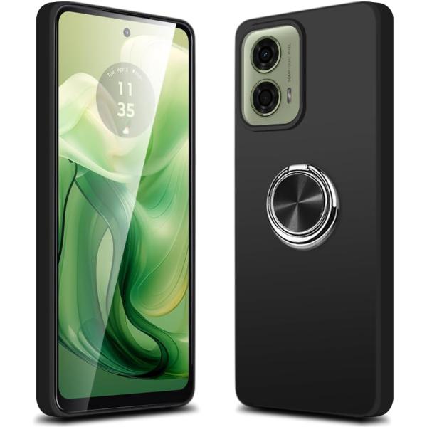 即納 Motorola Moto G24 モトローラソフト TPU マット リング付き スタンド機能...