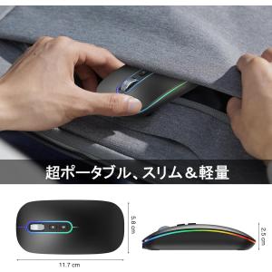 即納 ワイヤレスマウス 無線 マウス 小型 薄...の詳細画像5