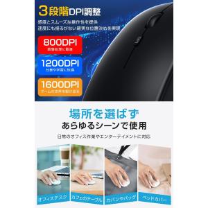 即納 ワイヤレスマウス 無線 マウス 小型 薄...の詳細画像5