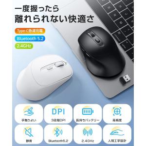 即納 ワイヤレスマウス 無線 マウス 小型 薄...の詳細画像3
