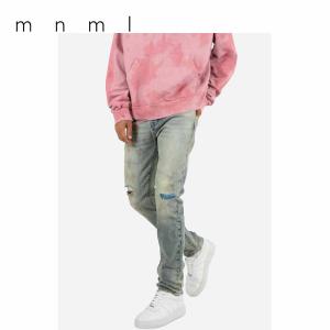 mnml（ミニマル） デニムパンツ X226 STRETCH MOTO DENIM｜ブラック