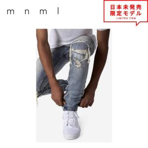 mnml ミニマル デニムパンツ X226 STRETCH MOTO DENIM｜ブラック