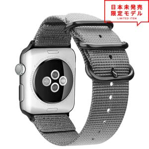 即納 Apple Watch アップルウォッチ ベルト バンド ナイロン製 グレー 38/40/41/42(series 11/10)mm 42(Series 3/2/1)/44/45/46/49mm 対応 NATOストラップ