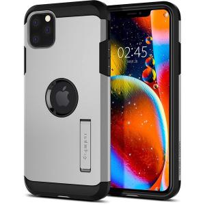 即納 Spigen シュピゲン iPhone 11/11Pro/11ProMax タフ アーマー ケース/サテン シルバー ミルスペック 米軍MIL規格 アイフォンケース スマホケース 正規品