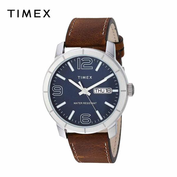 TIMEX タイメックス メンズ 腕時計 Mod 44 レザーストラップ｜ブラウン / ブルー TW...