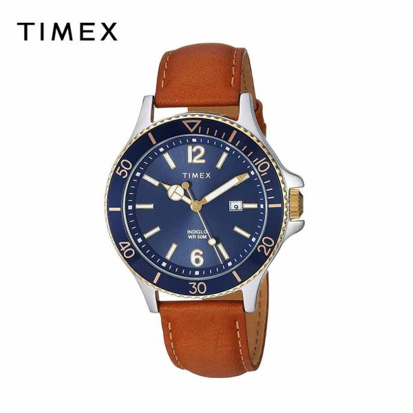 TIMEX タイメックス メンズ 腕時計 Harborside 42mm｜タン / ブルー TW2R...