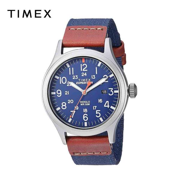 TIMEX タイメックス メンズ 腕時計 Expedition Scout 40 ブルー / ブラウ...