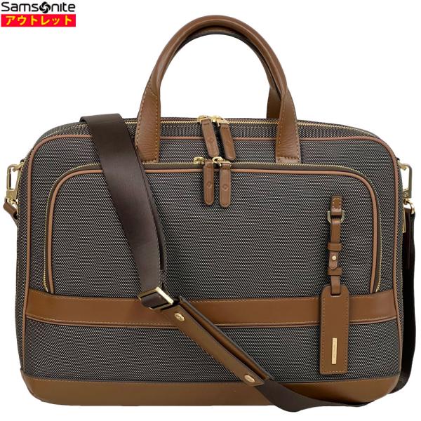 サムソナイト 新品・アウトレット ブリーフケース BENSON GJ5*03002 ブラウン ショル...