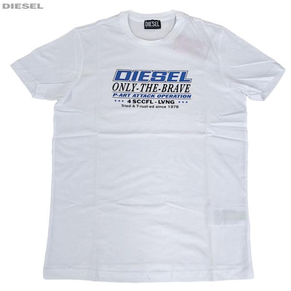 DIESEL 新品 半袖 Tシャツ A02970 RGRAI 100 サイズS 白 ホワイト クルー...