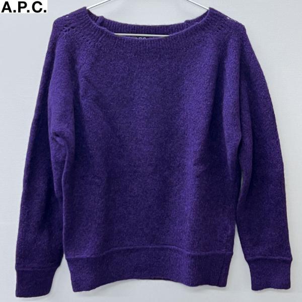 A.P.C. 新品 ラグランスリーブ ニット WVAWW F23989 S ヴァイオレット パープル...