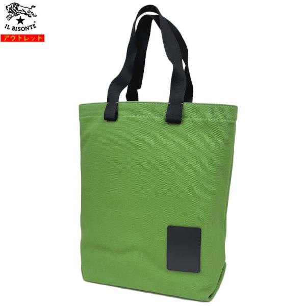 IL BISONTE イルビゾンテ 新品 アウトレット トートバッグ BTO130 グリーン キャン...