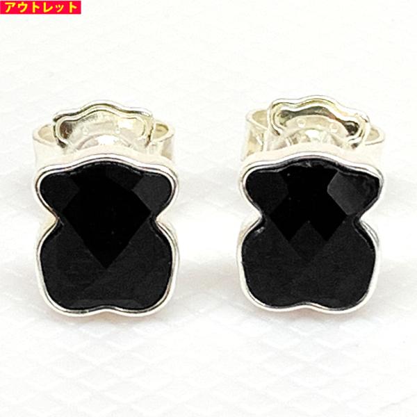 TOUS トウス 新品・アウトレット SV925ピアス Facet くま 7mm シルバー925 オ...