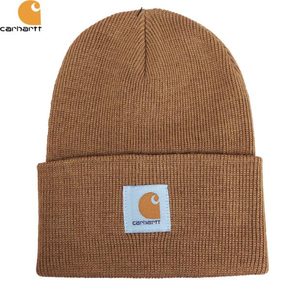 carhartt ニットキャップ 茶 ブラウン A18 男女兼用 新品 クリックポストで送料無料 カ...