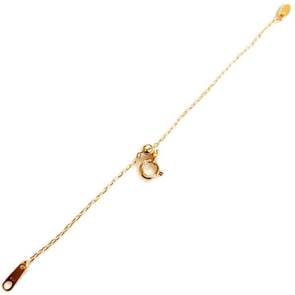 K18 カットあずき 10cm スライド式 アジャスターチェーン 1.0mm 10cm延長 18金 ...