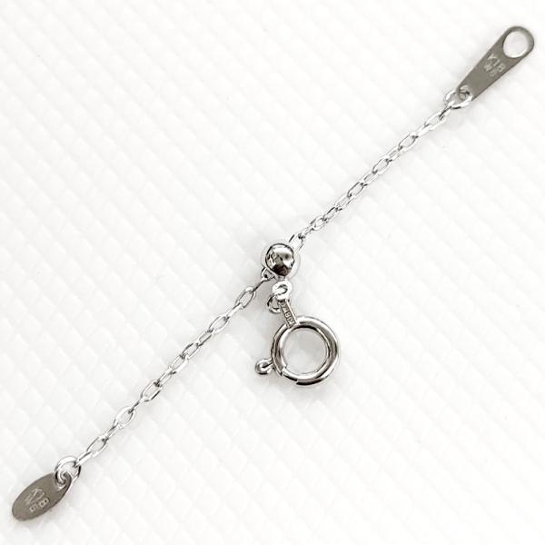 K18WG カットあずき 5cm スライド式 アジャスターチェーン 1.0mm 5cm延長 18金 ...