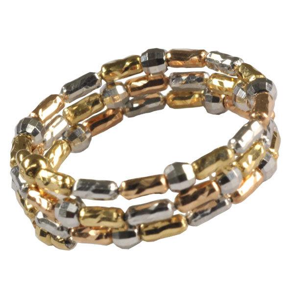 K18YG/WG/PG ミラーカットリング 形状記憶  ミックス ミラーボール 18金  レディース...